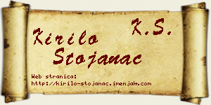 Kirilo Stojanac vizit kartica